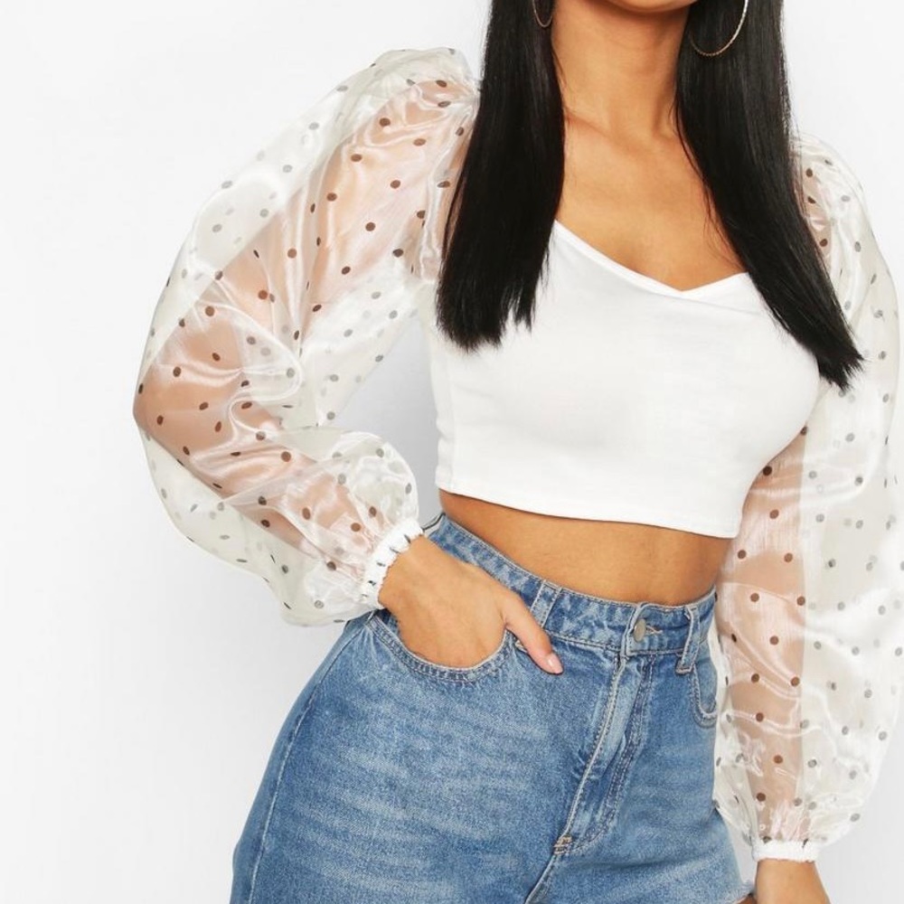 Poka dot crop top